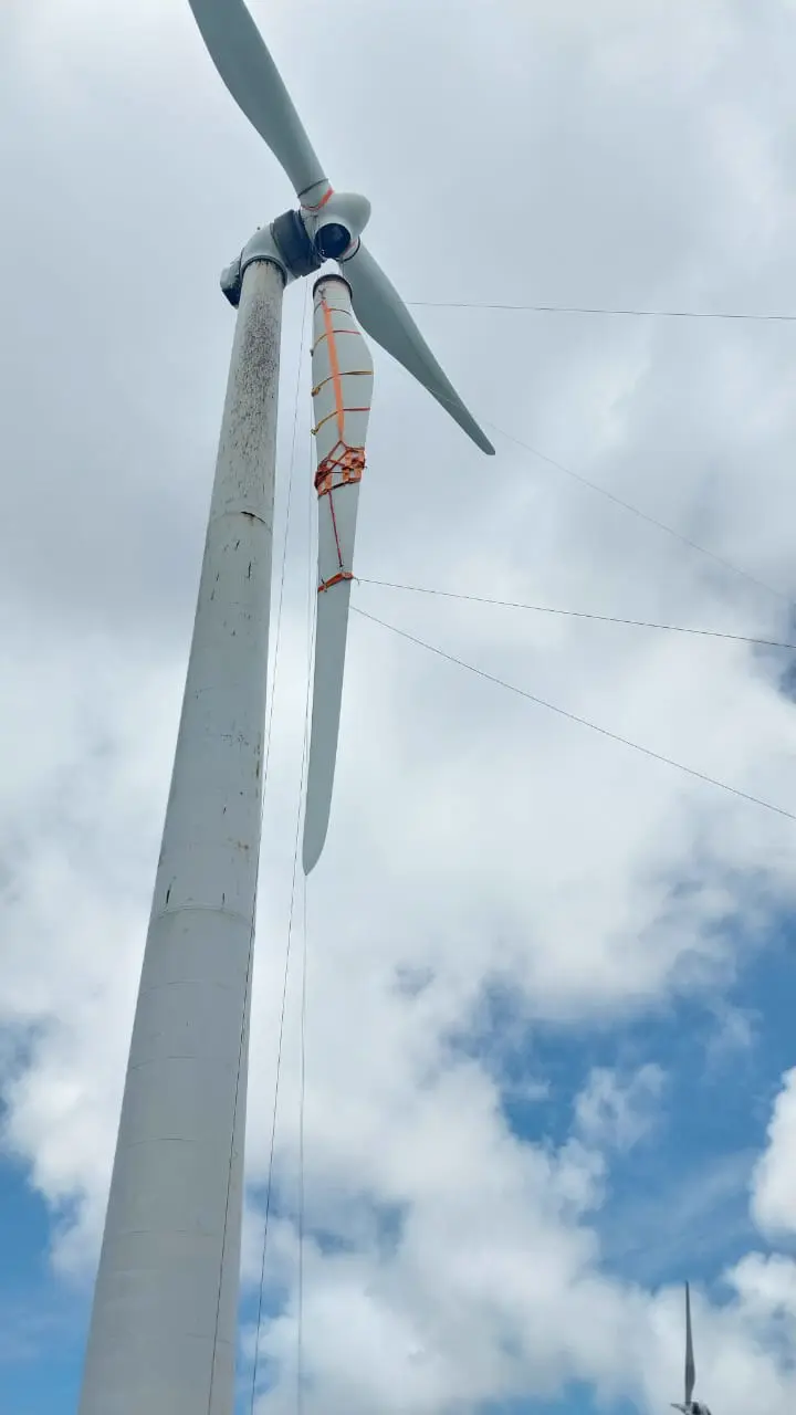 Industrial turbine close-up